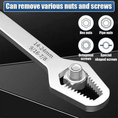Double-Ended Torx Wrench, Universal Automotive Torx Wrench 8-24mm Self-Tightening