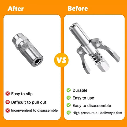 Double Handle High Pressure Quick Release Grease Coupler