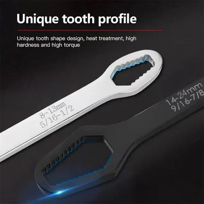 Double-Ended Torx Wrench, Universal Automotive Torx Wrench 8-24mm Self-Tightening