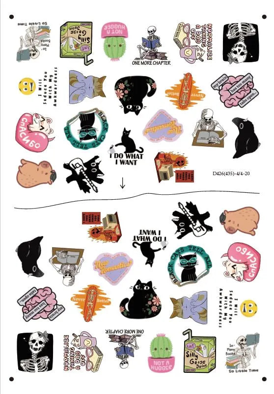 150Pcs Blue Collar Funny Stickers
