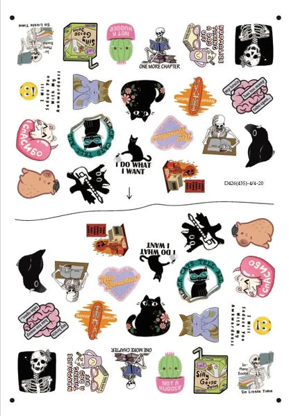 150Pcs Blue Collar Funny Stickers
