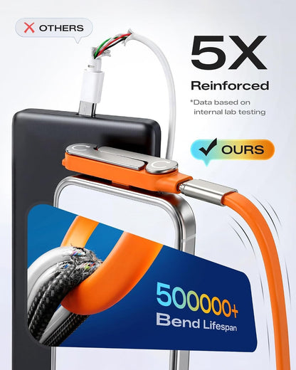 Fast-Charging Cable with Detatchable Stand