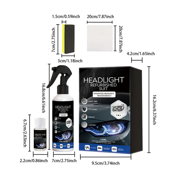 Headlamp Restoration Fluid with Crystalline Coating