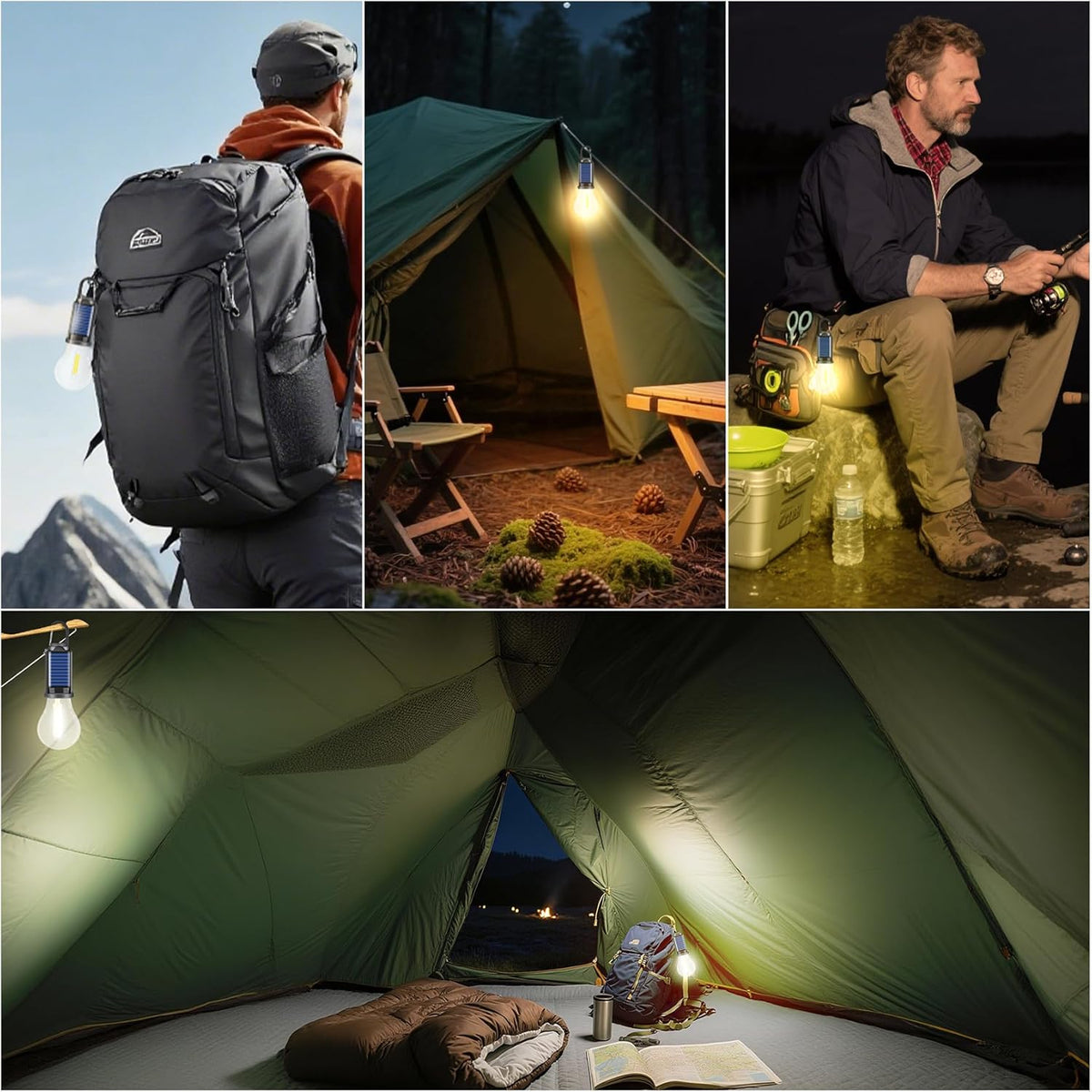 Solar Energy Vintage Hanging Camping Lantern