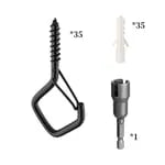 Windproof & Rust-Resistant🔧Safety Screw Durable Metal Ceiling Hook