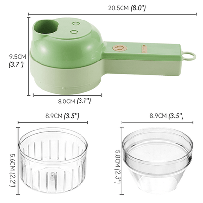 4-in-1 manual electric vegetable cutter setMultifunction cordless food processor