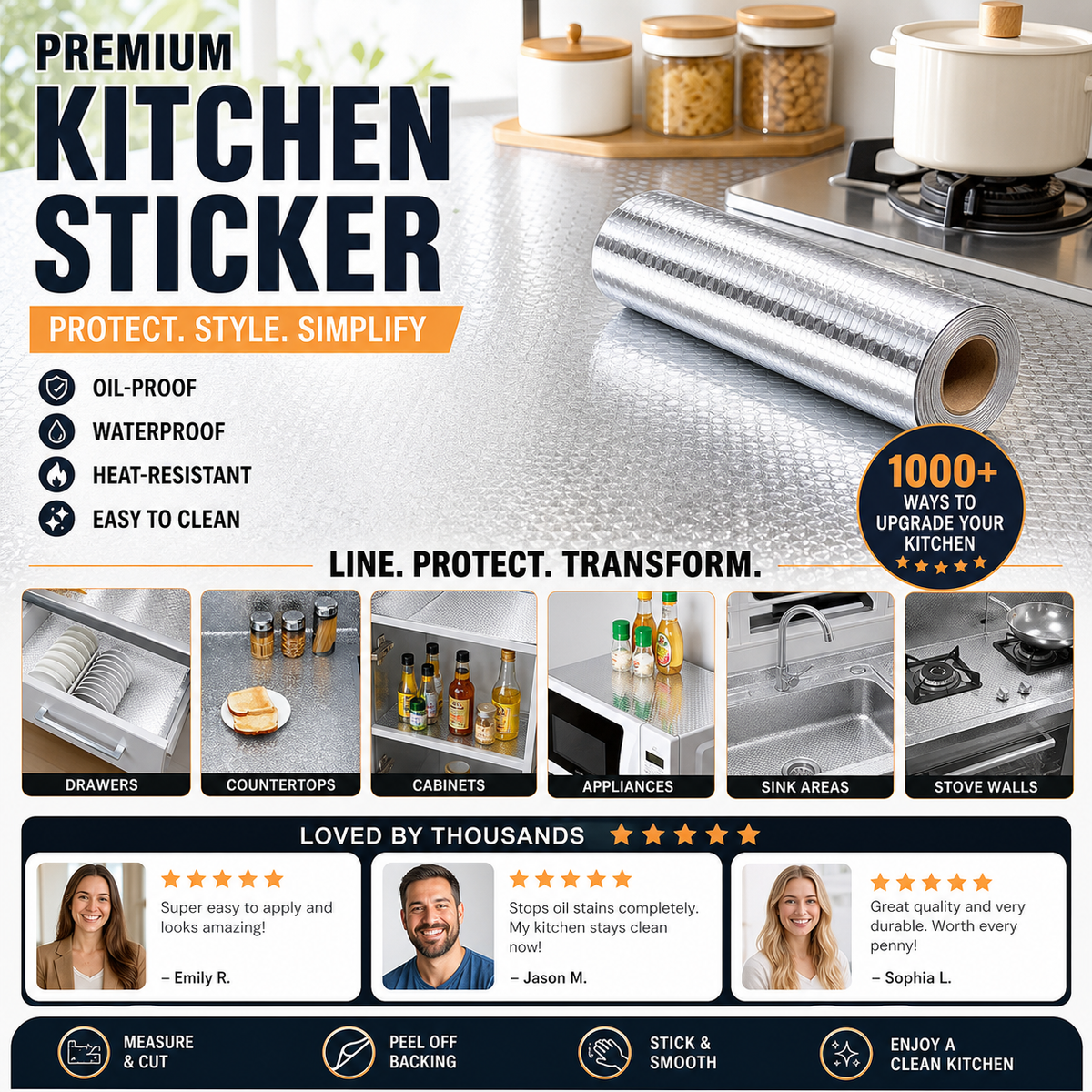 Cut-to-Fit Aluminum Foil Liner for Walls & Cabinets