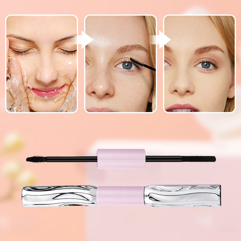 2‑in‑1 Volumizing & Curling Mascara – Waterproof, Clump-Free, Long Lasting