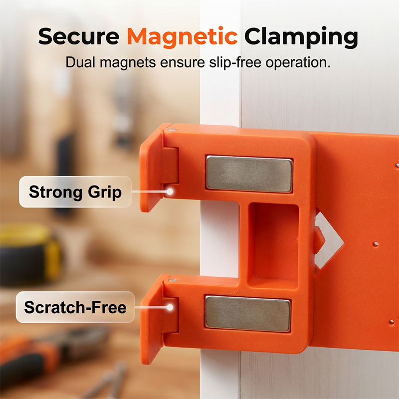 Cabinet Door Hinge Drilling Guide – Magnetic Clamp, Precise Alignment, 35mm