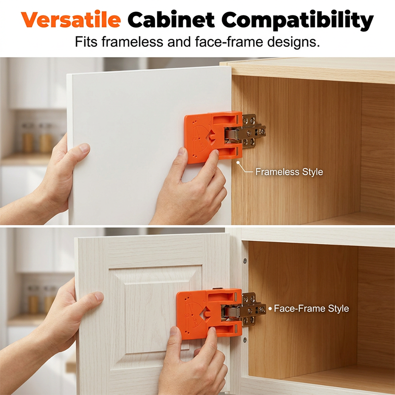 Cabinet Door Hinge Drilling Guide – Magnetic Clamp, Precise Alignment, 35mm