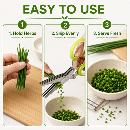 Multi-Blade Herb Scissors | Quick Kitchen Prep