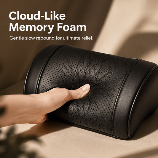 Ergonomic car seat headrests and lumbar support