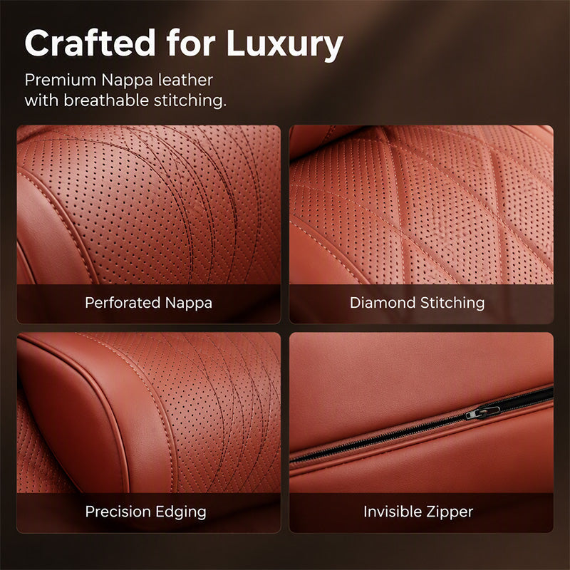 Ergonomic Headrest and Lumbar Support Set for Car Seats