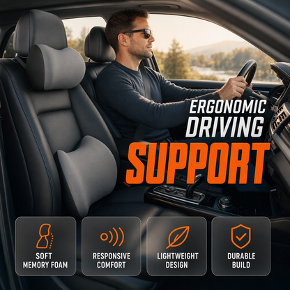 Premium Car Neck & Lumbar Support Pillow