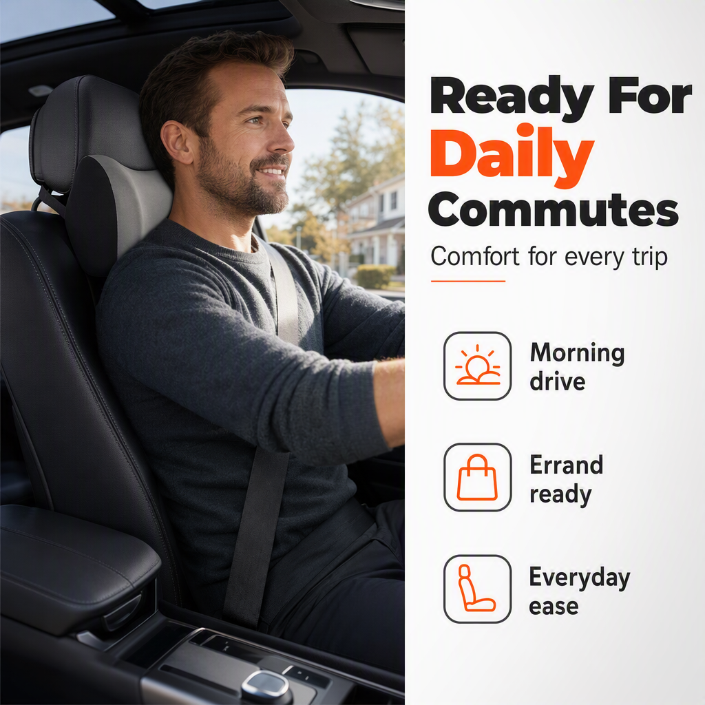Premium Car Neck & Lumbar Support Pillow