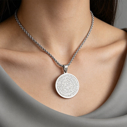 Stainless Steel Arabic Calligraphy Pendant Necklace – Sacred "Allah" Engraving, Rust-Resistant & Timeless Design – Gold & Silver Options