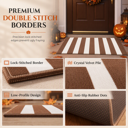 Simple Striped Non‑Slip Door Mat – Stain‑Resistant, Durable, Multi‑Size