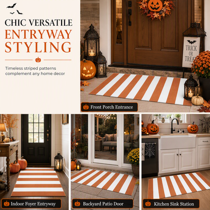 Simple Striped Non‑Slip Door Mat – Stain‑Resistant, Durable, Multi‑Size