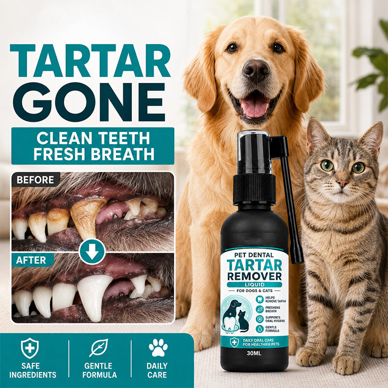 Gentle Pet Dental Cleaning Spray‑ Vet‑Formulated Tartar Remover Spray for Dogs & Cats, Safe Oral Care Solution to Eliminate Bad Breath & Reduce Plaque