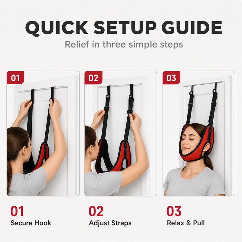 Over-the-Door Neck Stretching Sling | Adjustable for Daily Home Stretching