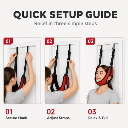 Over-the-Door Neck Stretching Sling | Adjustable for Daily Home Stretching