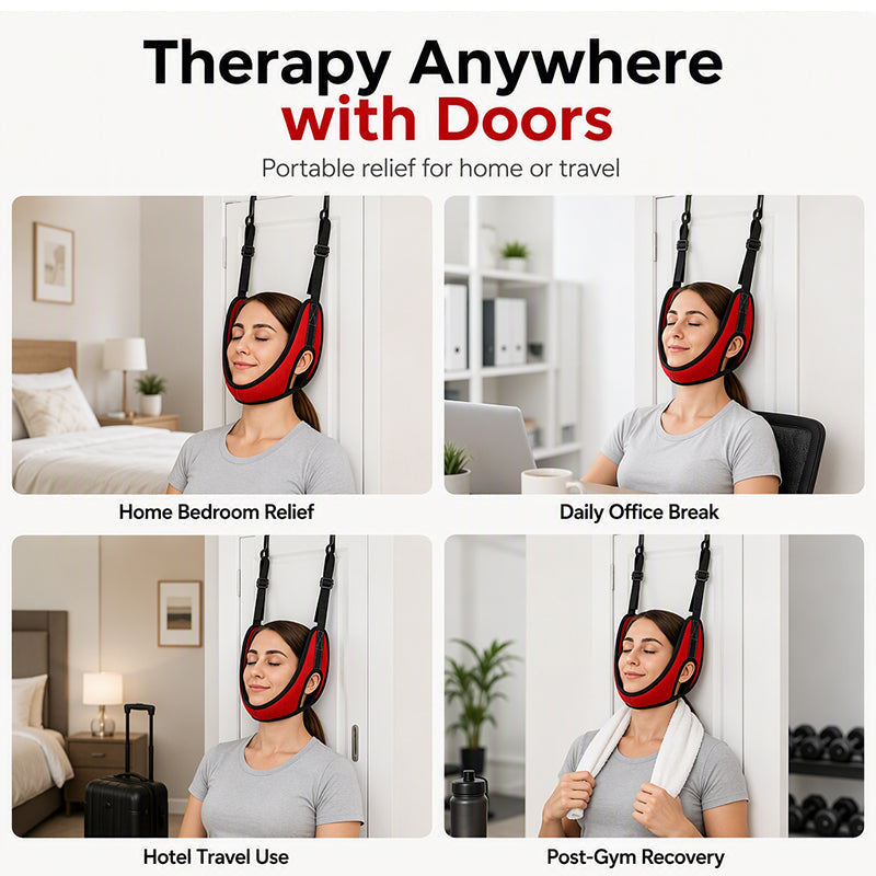 Over-the-Door Neck Stretching Sling | Adjustable for Daily Home Stretching