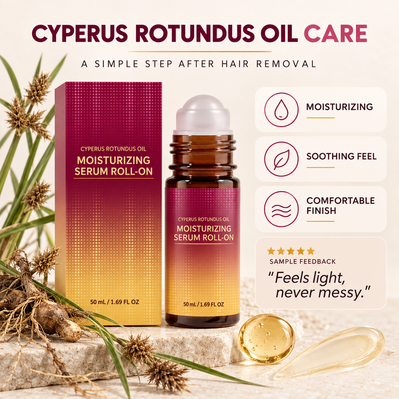 Hair removal care roller essential oil