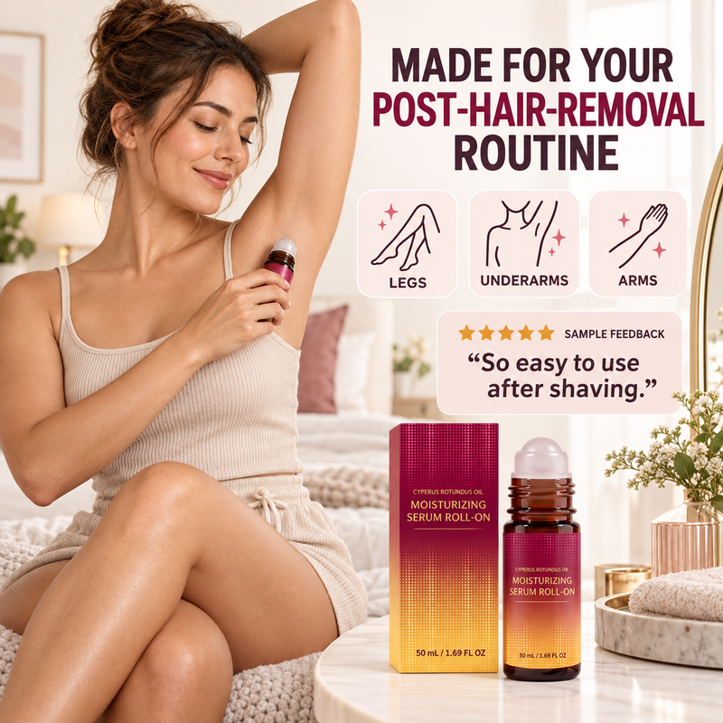 Hair removal care roller essential oil